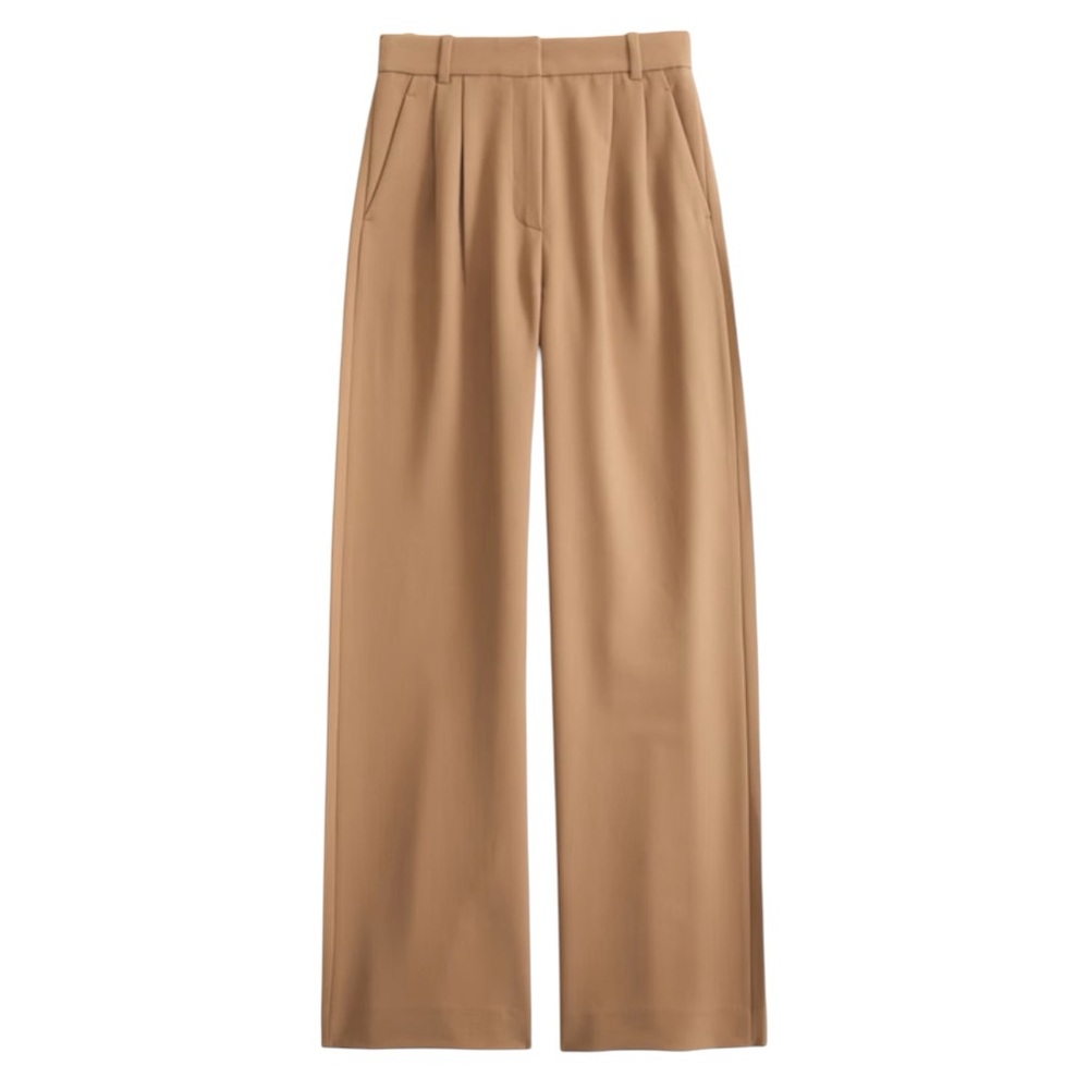 Abercrombie & Fitch Sloane Tailored Wide Leg Pant, Brown, Sz. 4